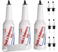 Flair Bottles - Juego de 3 botellas de práctica de camarero de 25 onzas, kit de bar de entrenamiento, licor, coctelera decorativa blanca