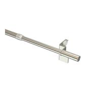 Flair Deco Pinza Barras, Scheibe Barras con terminación Cilindro, 4 Unidades, Extensible, Metal, Aspecto de Acero, 50 - 80 cm