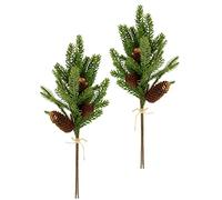 Flair Flower Artificial de Abeto con Conos, Ramas de decoración de Rama, Ramas de Abeto, Verde Abeto, coníferas, Corona de Adviento, Accesorios Decorativos, Coronas de Navidad, Tallo, Guirnalda AST