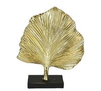 Flair Flower Estatua de Hoja Escultura de Hojas Doradas 24 cm Figura esculturas Hojas Ornamento Decorativo Creativo Abstracto Arte Moderno Figura Decorativa Minimalista Estatua Regalo, Ginkgo
