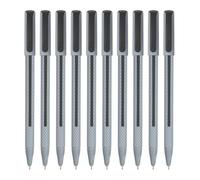 FLAIR Yolo - Bolígrafo de punta de bola de 0,6 mm, peso ligero, elegante y acabado mate, con textura y tinta de baja viscosidad para una escritura sin manchas, fina y suave, tinta negra, paquete de 10