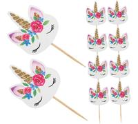 Flairs New York Decoración para cupcakes (unicornios de ensueño, paquete de 24 adornos para cupcakes)