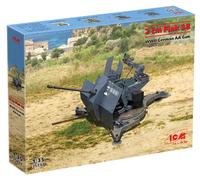 Flak 38 WWII ALEMÁN Aa Cañón 1:35 Kit De Modelo De Plástico ICM