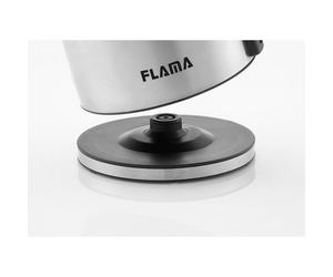 Flama - 736FL tetera eléctrica 1,7 L 2200 W Negro, Acero inoxidable