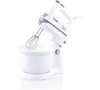 Flama Batidora de Varillas y Amasadora con Bol Giratorio 1417FL, 400W, Blanca, 5 Velocidades, 3,4L de capacidad, Función Turbo, Desmontable