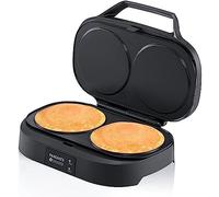 Flama Máquina de Tortitas, Crepes o Pancakes 4901FL, 1300W, 2 cavidades, Superficie Antiadherente, Panel de Control Digital