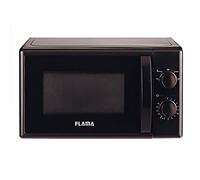 Flama Microondas Negro 1834FL, 700W, Capacidad de 20L, 5 Programas Automáticos, Sencillo y Compacto, Control Manual, Función de Descongelación