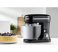 Flama Robot de Cocina Batidora Amasadora 1462FL, 1200W, 6 Velocidades y función Pulse, recipiente de acero inoxidable de 5L (Negro)