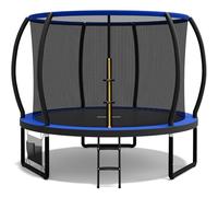 Flamaker Cama Elástica para Niños, Trampolín Exterior Jardín con Funda de Seguridad, Estructura Marco Estable Anticorrosión, Ø 228/305/366/427 cm, Capacidad 150 kg