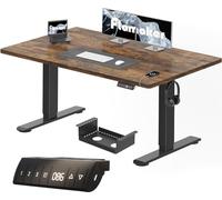 Flamaker Escritorio de altura regulable 140 x 70 cm, escritorio de altura regulable eléctrico con función de memoria, escritorio de ordenador con gestión de cables, escritorio de pie, mesa de oficina