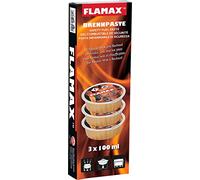 Flamax Pasta de seguridad para combustión, juego de 3 (quemadores de pastas de combustión)