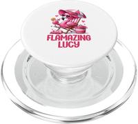 Flamazing Lucy Pink Flamingo Tropical Beach Trip Mujer PopSockets PopGrip para MagSafe