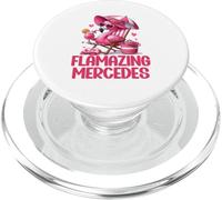 Flamazing Mercedes Pink Flamingo Tropical Beach Scene Mujeres PopSockets PopGrip para MagSafe
