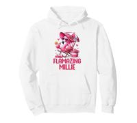 Flamazing Millie Pink Flamingo Tropical Beach Trip Mujer Sudadera con Capucha