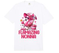 Flamazing Nonna Pink Flamingo Tropical Beach Scene Mujer Comfort Colors Adult Heavyweight T-Shirt