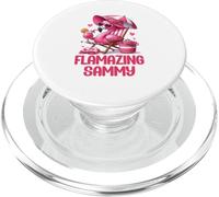 Flamazing Sammy Pink Flamingo Tropical Beach Trip Mujer PopSockets PopGrip para MagSafe