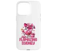 Flamazing Sydney Pink Flamingo Tropical Beach Scene Mujer Carcasa para iPhone 15 Pro MAX