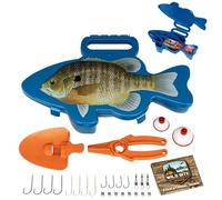 Flambeau Outdoors Wild Bite - Kit de Caja de Aparejos de Pesca | Azul/Bluegill - Caja de Aparejos para Principiantes, Surtido de Aparejos multiespecies de 25 Piezas para atrapar lubina, pez panfish,