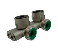 FLAMCO F10079 Sistema de conexión FI 20 cruce angular 3/4'' bloque de válvulas MEIBES