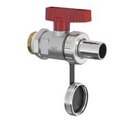 Flamco Grifo de esfera KFE recto G3/4a PN16 MS vern. m. Verschraube Schlauch, F1