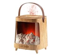 Flame Diffuser, 5.2 Inches 7 Color Light Fireplace Humidifier for Aromatherapy, Quiet Machine with 200ml Tank Timer and Remote Control, Home Accessory for Living Room Desktop Counter Relaxation Stress