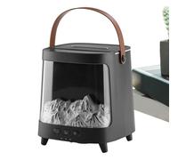 Flame Diffuser - 5.87 Inches 7-Color Light Fireplace Humidifier for Aromatherapy, Quiet Diffuser with Timer Remote Control, Home Office Accessories for Living Room Desktop Counter Table