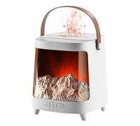 Flame Diffuser - 5,87 x 5,2 pulgadas 7 colores Light Humidifier for Relaxing Ambience, Fireplace Inspired Aromatherapy Machine with Remote Control, Vital Oil Vaporizer for Living Room, Counter