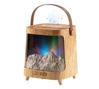Flame Diffuser, 7-Color Light Fireplace Humidifier, Quiet Aromatherapy Machine with Timer and Remote Control, 200ml Capacity for Living Room, Desktop, Counter, Home Decor,m 13.2x13.2cm