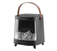 Flame Diffuser - Silent Machine for Home, Light Fireplace Humidifier with Timer, Compact Remote Control for Bedroom, Living Room, Work and Desktop, 5.87 X 5.2 X 5.2 Inches