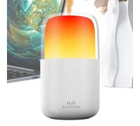Flame Humidifier Capacity, recargable Flame Effect Humidificar, 2 modos de pulverización y 2 configuraciones de luz, recargable aromaterapia Mist difusor con LED Flame Effect for Relaxing Atmosphere