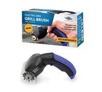 Flame King Cepillo para Polvo eléctrico para Parrilla de Barbacoa, inalámbrico y Recargable, cerdas de Acero Inoxidable, Tipos de Parrilla