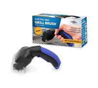 Flame King Cepillo para Polvo eléctrico para Parrilla de Barbacoa, inalámbrico y Recargable, cerdas de Acero Inoxidable, Tipos de Parrilla