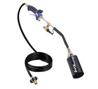 Flame King Kit de antorcha de propano resistente para malas hierbas, 340,000 BTU con encendedor piezoeléctrico (autoencendido), con conjunto regulador de manguera de 6 pies