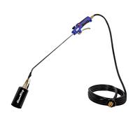 Flame King Kit de antorcha de propano resistente, quemador de malas hierbas, 340.000 BTU con encendedor a pilas (encendido automático), con montaje de regulador de manguera de 6 pies