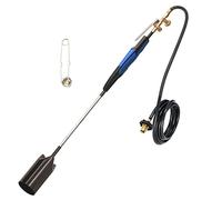 Flame King - Kit de antorcha de propano resistente quemador de malas hierbas, 500.000 BTU con Flint Striker, con conjunto de regulador de manguera de 10 pies