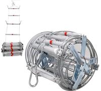 Flame Resistant Rope Ladder, Emergency Fire Escape Ladder, 2-6 Floors, Portable Aluminium Alloy Soft Ladder, Fire Ladder For Indoor or Outdoor Play Set, Tree House, Playground, HUANGHAIQIU, a, 39F