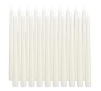 flamecan Velas cónicas color marfil, juego de 20 velas cónicas sin perfume y sin humo, de 10 pulgadas de larga duración, cera de parafina con mechas de algodón para quemar aproximadamente 7-8 horas