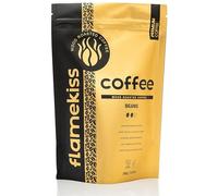 Flamekiss Granos de café 250 g - Granos de café Arábica y Robusta premium tostados al fuego de leña para una experiencia en grano entero, rica y aromática.
