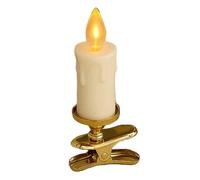 Flameless Candle, LED Cone Candlelight, 5.91x1.97x1.97 inches, Clip-On Flickering Decor, Battery Operated Artificial Flame, for Indoor Festival Accent, Party Wedding Garden Ornament, Home Holiday