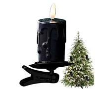 Flameless LED Candles, Battery Operated Clip Lights, Flickering Flame Effect Decorative Lighting for Wedding Party Garden Christmas Living Room Indoor Events, 15x5x5cm