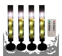 Flameless LED Candles - Electric Illuminators, 4 Battery Glowers For Ambient Settings, Glowing Faux-Flame With Remote, Household Piece, Radiant Marker For Festive, Evening, Dinners And Wedding