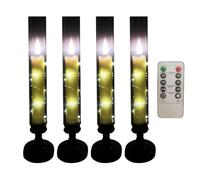 Flameless LED Candles, Remote-Controlled Electric Lights, Realistic Flickering Flame, Decorative Lighting for Fireplace, Wedding, Banquet, Dining Mesas, 10,04 x 2,2 pulgadas