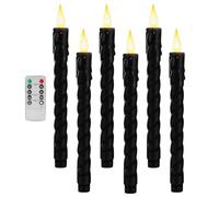 Flameless Taper Candlesticks, Flickering LED Candlesticks, Battery Operated Light Set, Realistic Flame Effect, Safe Ambient Glow, for interior Outdoor Party Banquet, Celebration Use