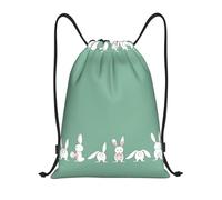 Flamenco amor flores impresión cordón bolsas mochila deporte gimnasio bolsa bolsa cordón bolsa compras bolsa, Conejo de Pascua, M