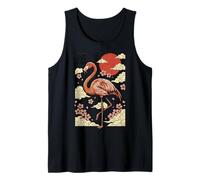 Flamenco Arte Japonés Naturaleza Camiseta sin Mangas