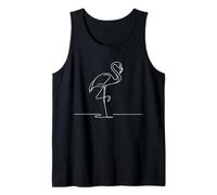 Flamenco Arte Lineal Ave Zancuda Ilustración Camiseta sin Mangas