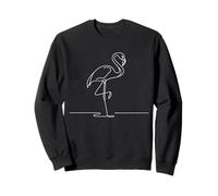 Flamenco Arte Lineal Ave Zancuda Ilustración Sudadera