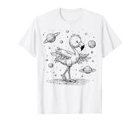 Flamenco cósmico caprichoso explorando Planetas del Espacio Exterior Camiseta