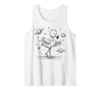 Flamenco cósmico caprichoso explorando Planetas del Espacio Exterior Camiseta sin Mangas