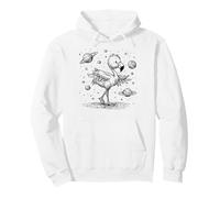 Flamenco cósmico caprichoso explorando Planetas del Espacio Exterior Sudadera con Capucha